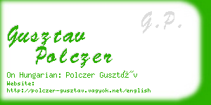 gusztav polczer business card